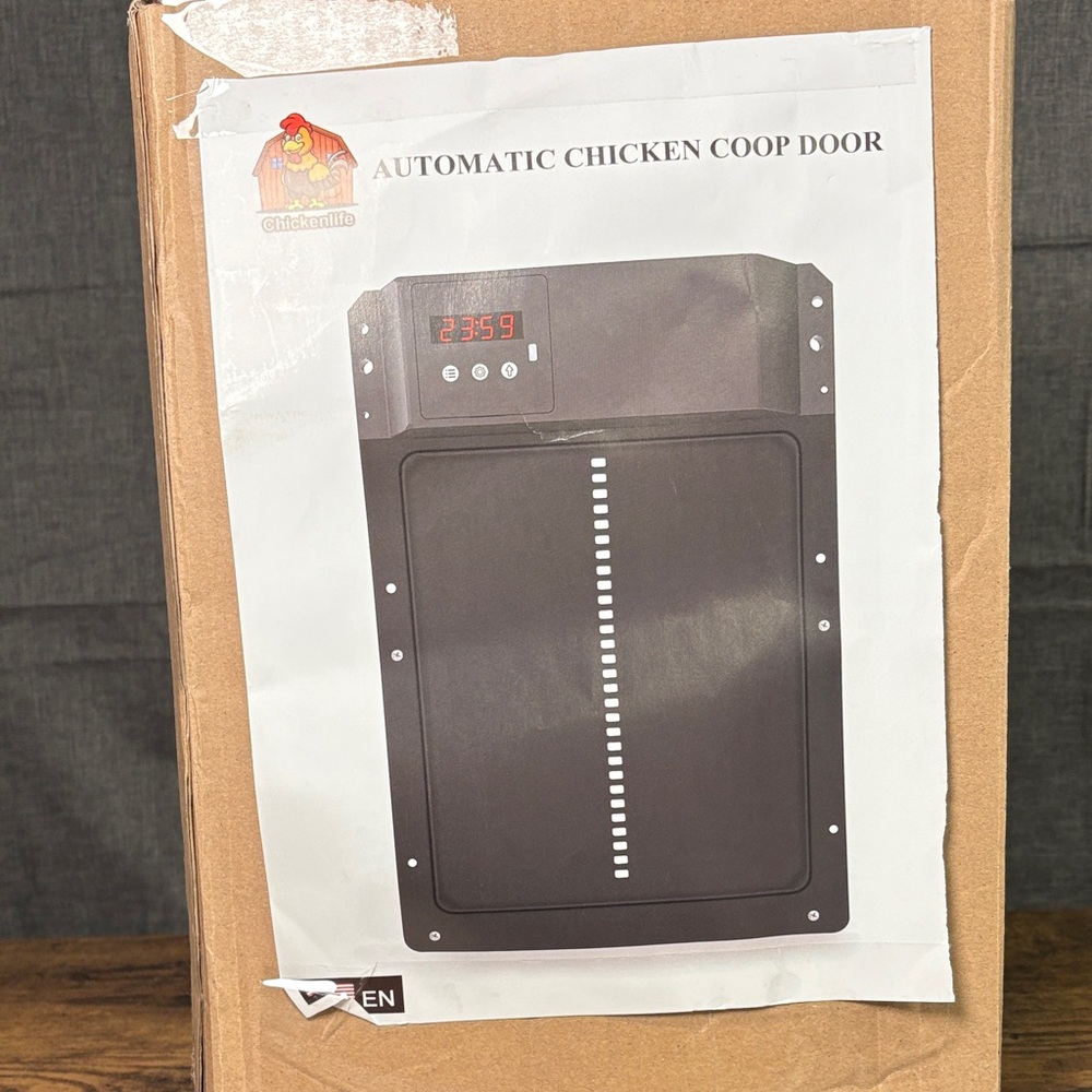 Black Automatic Chicken Coop Door